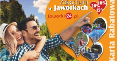 Karta Rabatowa „Zakochani w Jaworkach” dla wszystkich naszych gości do 20% zniżki na atrakcje regionu
